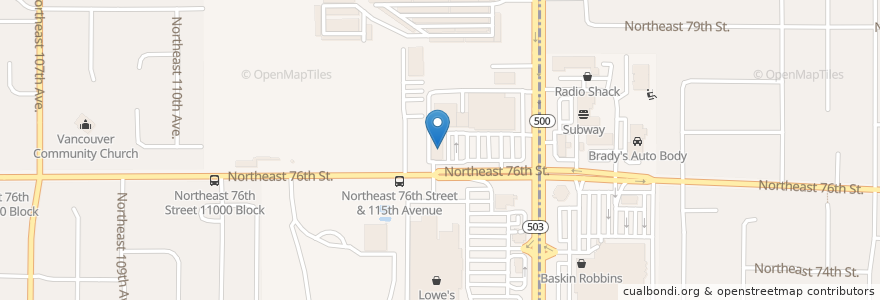 Mapa de ubicacion de Kitchen Table Cafe en 미국, 워싱턴, Clark County, Five Corners.