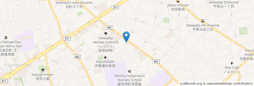 Mapa de ubicacion de 中華料理 ふじ en اليابان, 東京都, 練馬区.