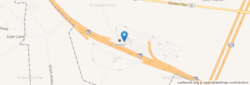 Mapa de ubicacion de Roy Rogers en Estados Unidos De América, Pensilvania, Somerset County, Somerset Township.