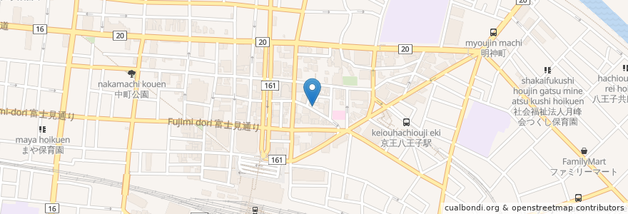 Mapa de ubicacion de タウンパーキング　京王八王子 en Giappone, Tokyo, 八王子市.
