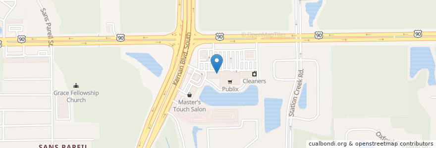 Mapa de ubicacion de Kernan Square Family Medicine Center en アメリカ合衆国, フロリダ州, デュバル郡, ジャクソンビル.