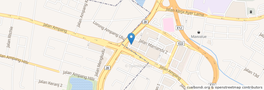 Mapa de ubicacion de AmBank en マレーシア, セランゴール, クアラルンプール.