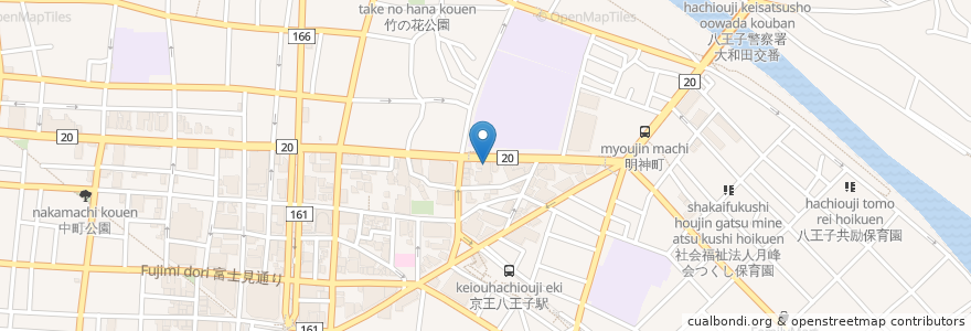 Mapa de ubicacion de ごん太 en Япония, Токио, Хатиодзи.