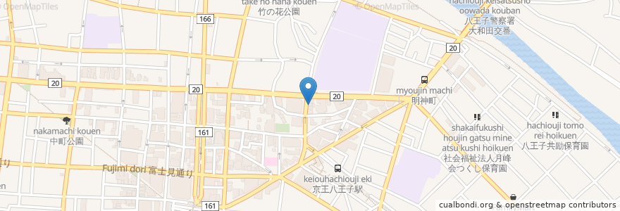 Mapa de ubicacion de エル・バレンシアーノ en 日本, 東京都, 八王子市.
