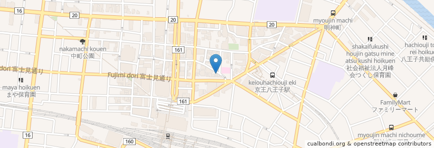 Mapa de ubicacion de 大勝軒 en Japón, Tokio, Hachioji.