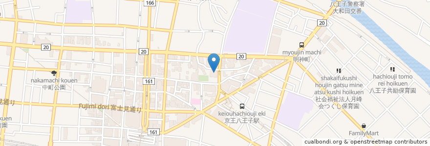 Mapa de ubicacion de 日本調剤八王子薬局 en ژاپن, 東京都, 八王子市.