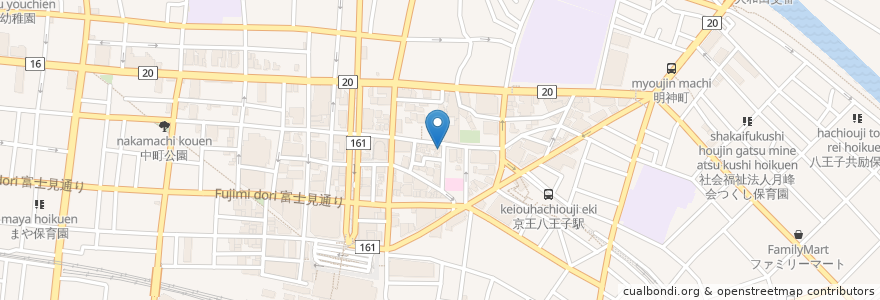 Mapa de ubicacion de あおぞらクリニック en ژاپن, 東京都, 八王子市.