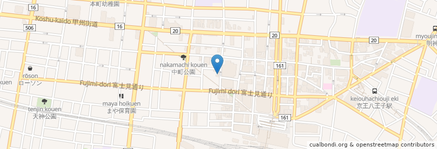 Mapa de ubicacion de 横浜家系ラーメン　王子家 en Japonya, 東京都, 八王子市.
