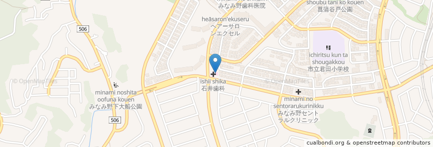Mapa de ubicacion de みなみ野動物病院 en Japan, 東京都, 八王子市.