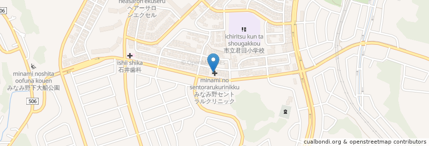 Mapa de ubicacion de みなみ野セントラルクリニック en ژاپن, 東京都, 八王子市.