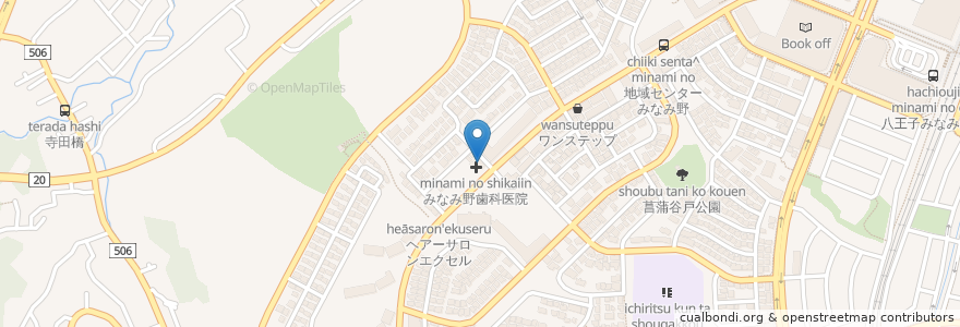 Mapa de ubicacion de みなみ野シティクリニック en Jepun, 東京都, 八王子市.