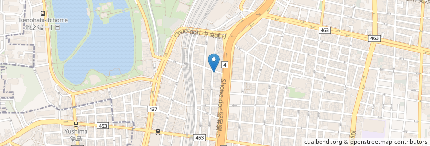 Mapa de ubicacion de 磯丸水産 en 일본, 도쿄도, 다이토구.