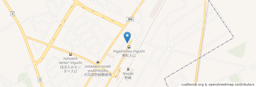 Mapa de ubicacion de お多福 en 日本, 栃木県, 大田原市.