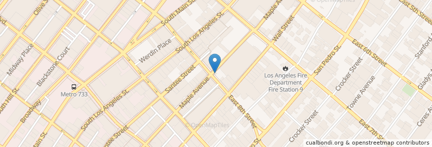 Mapa de ubicacion de Coffee House Donuts en Amerika Syarikat, California, Los Angeles County, Los Angeles.
