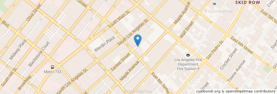 Mapa de ubicacion de Cambio de Cheques en Amerika Syarikat, California, Los Angeles County, Los Angeles.