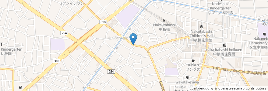 Mapa de ubicacion de かどや en ژاپن, 東京都, 板橋区.