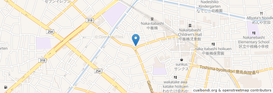 Mapa de ubicacion de ときわ食堂 en Japon, Tokyo, 板橋区.