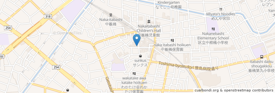Mapa de ubicacion de 長岡屋 en Jepun, 東京都, 板橋区.