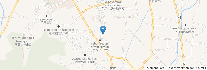 Mapa de ubicacion de おおかわ en Japan, Präfektur Saitama, 入間郡, 毛呂山町.
