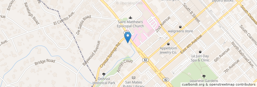 Mapa de ubicacion de Fiero Caffe en Stati Uniti D'America, California, San Mateo County, San Mateo.
