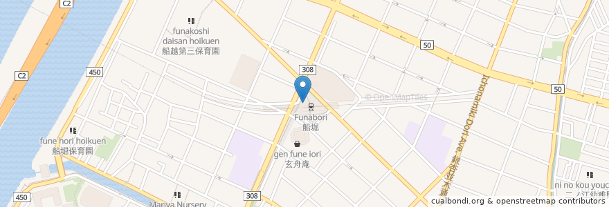 Mapa de ubicacion de 船堀そば en Japón, Tokio, Edogawa.