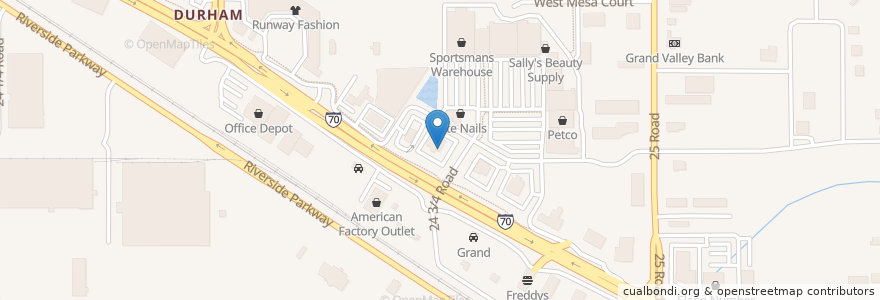 Mapa de ubicacion de Noodles & Company en アメリカ合衆国, コロラド州, Mesa County, Grand Junction.