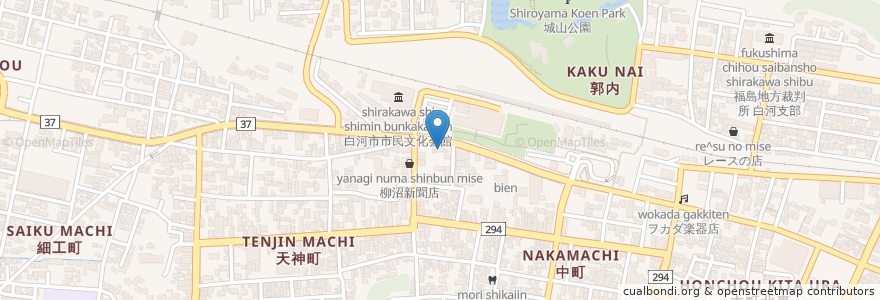 Mapa de ubicacion de 七輪焼肉直 en Jepun, 福島県, 白河市.