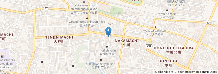 Mapa de ubicacion de 柿の木 en ژاپن, 福島県, 白河市.