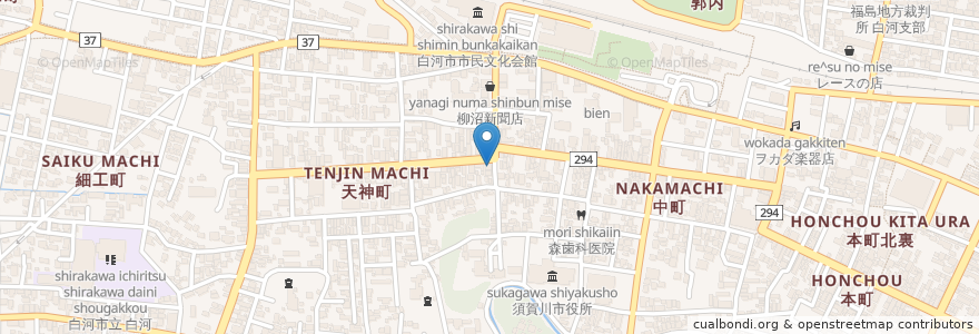 Mapa de ubicacion de 河島歯科医院 en Jepun, 福島県, 白河市.