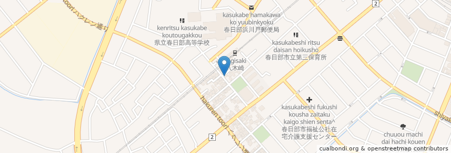 Mapa de ubicacion de 八木崎調剤薬局 en Japão, 埼玉県, 春日部市.