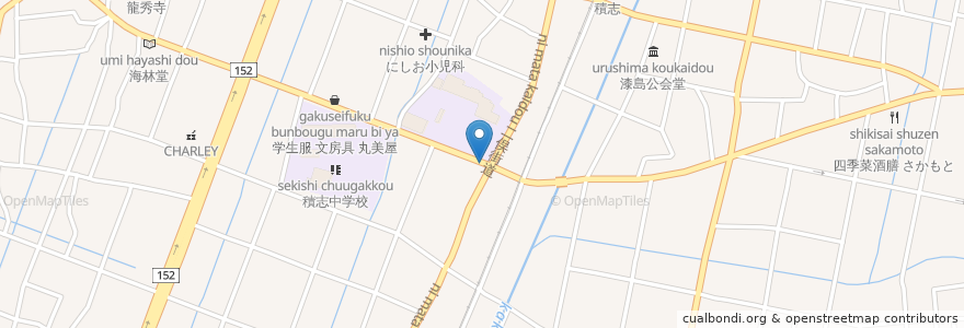 Mapa de ubicacion de 自動販売機 en 日本, 静岡県, 浜松市, 東区.