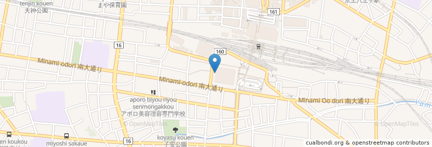 Mapa de ubicacion de 喫煙所 en 일본, 도쿄도, 八王子市.