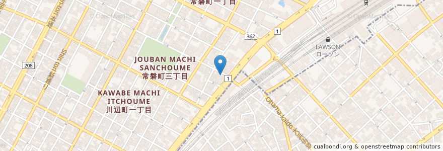 Mapa de ubicacion de Kuwaya食堂 en Japonya, 静岡県, 静岡市, 葵区.