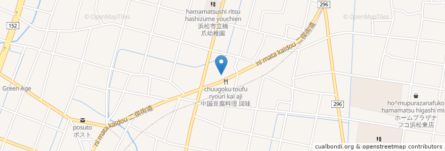 Mapa de ubicacion de やきとり食べ放題 とりーず en ژاپن, 静岡県, 浜松市, 東区.