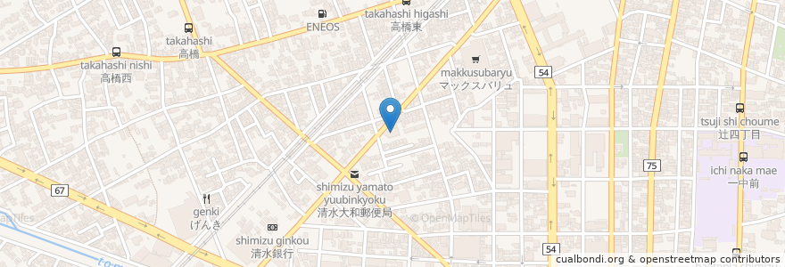 Mapa de ubicacion de おおいし脳神経外科クリニック en 日本, 静岡県, 静岡市, 清水区.