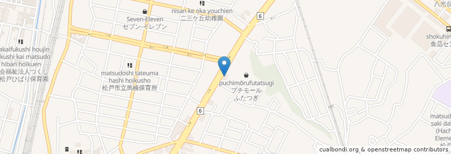 Mapa de ubicacion de スシロー en Japan, 千葉県, 松戸市.