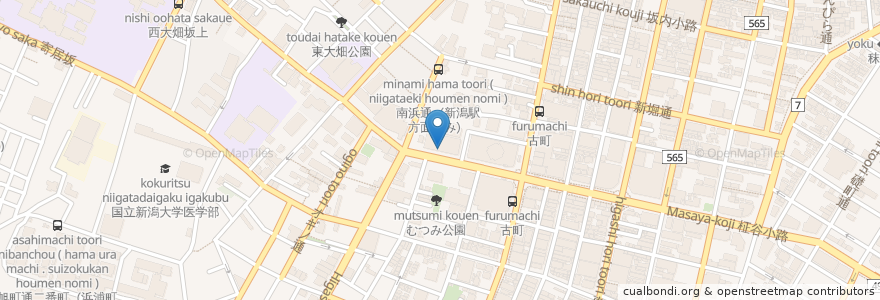Mapa de ubicacion de 三井住友銀行新潟支店 en Japón, Prefectura De Niigata, 新潟市, 中央区.
