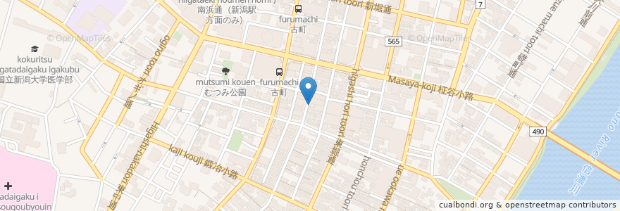 Mapa de ubicacion de REGALO en ژاپن, 新潟県, 新潟市, 中央区.