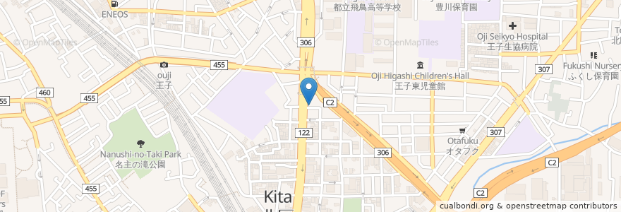 Mapa de ubicacion de やまに en 日本, 东京都/東京都, 北区.