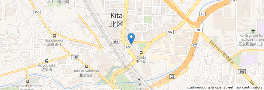 Mapa de ubicacion de さかなや道場 en 日本, 东京都/東京都, 北区.