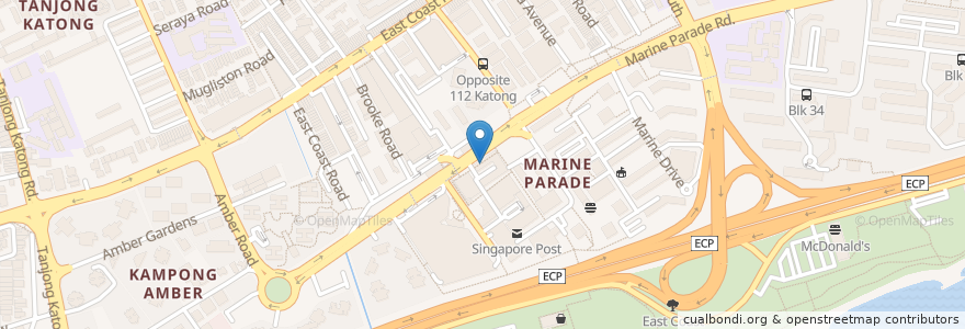 Mapa de ubicacion de POSB en Singapura, Southeast.