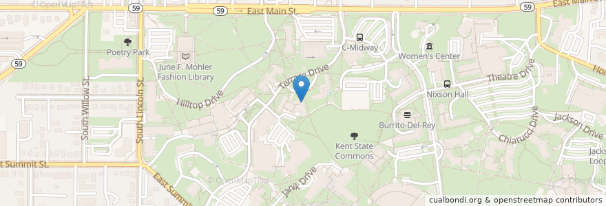 Mapa de ubicacion de Resource Center en ایالات متحده آمریکا, اوهایو, Portage County, Kent.
