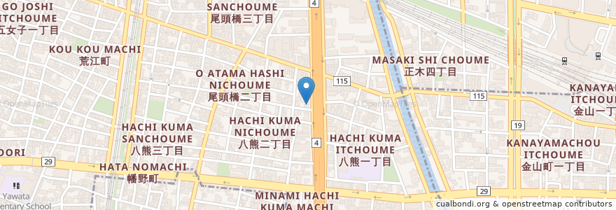 Mapa de ubicacion de 淳房屋 en Япония, Айти, 名古屋市, 中川区.