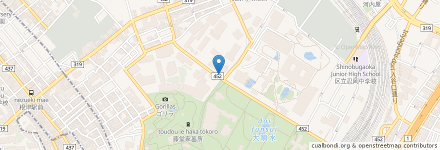 Mapa de ubicacion de 上島珈琲店 en Japan, 東京都, 台東区.