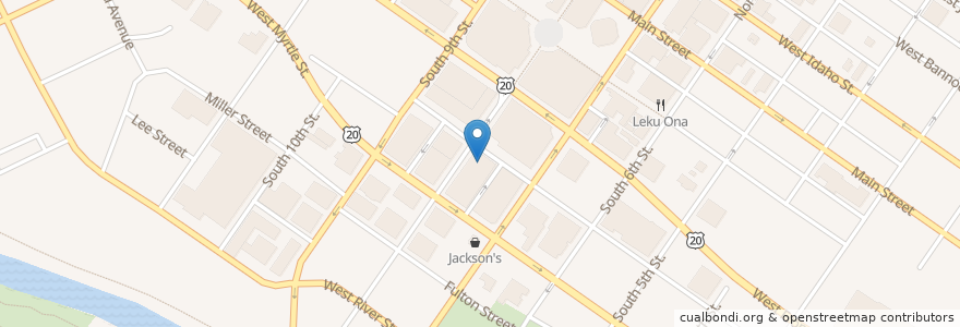 Mapa de ubicacion de Bodovino en الولايات المتّحدة الأمريكيّة, أيداهو, Ada County, Boise.