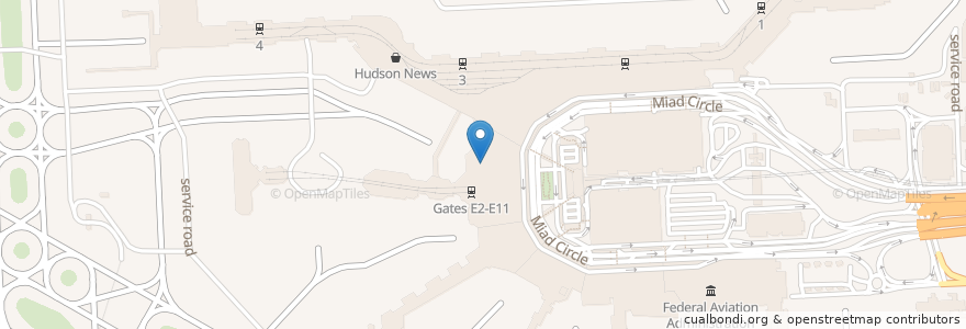 Mapa de ubicacion de Pizza Hut en 미국, 플로리다주, 마이애미데이드 군.