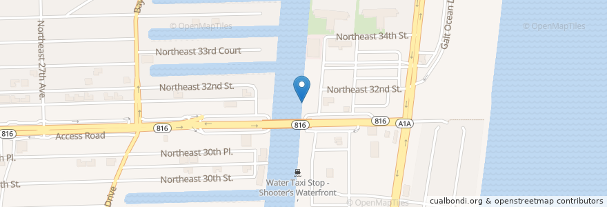 Mapa de ubicacion de Water Taxi Stop - Bokamper’s Sports Bar and Grill en Vereinigte Staaten Von Amerika, Florida, Broward County, Fort Lauderdale.