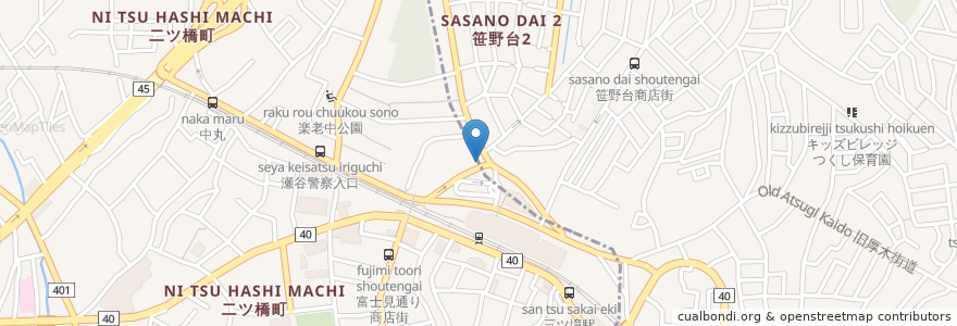 Mapa de ubicacion de 伊太めし？こるて en Japão, 神奈川県, 横浜市, 旭区.
