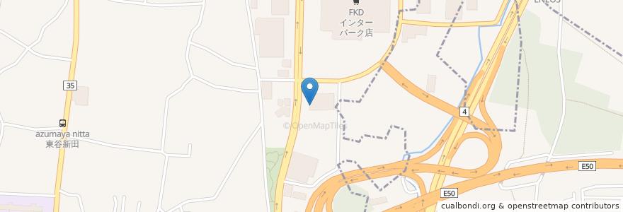 Mapa de ubicacion de ガスト en 日本, 栃木県, 河内郡, 上三川町.