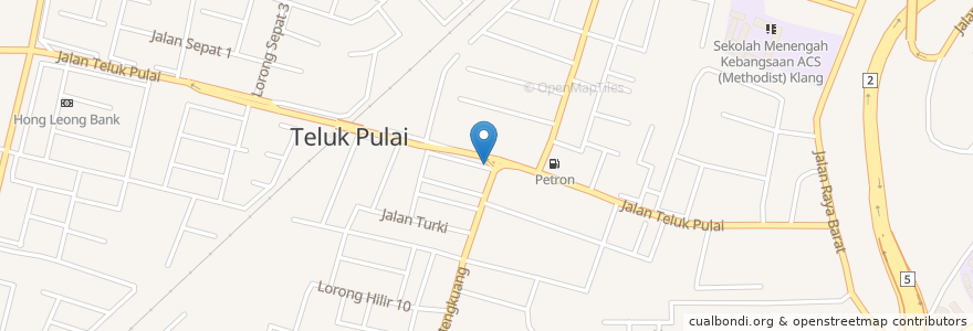 Mapa de ubicacion de Klang Bah Kut Teh en Malaysia, Selangor, Majlis Perbandaran Klang.